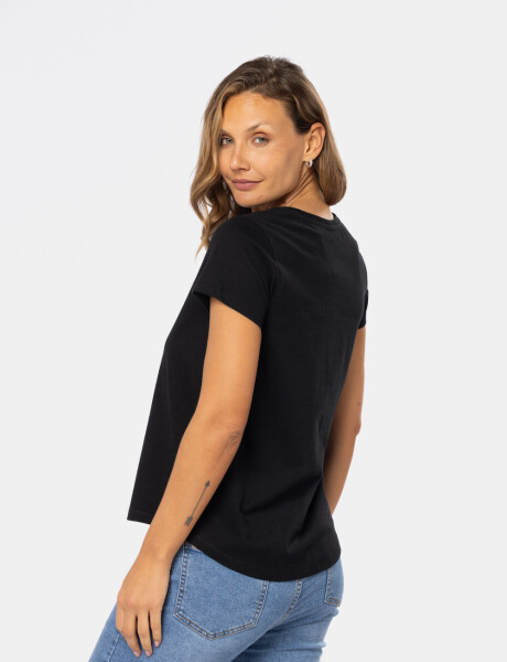 REMERA BÁSICA DE ALGODÓN Negro