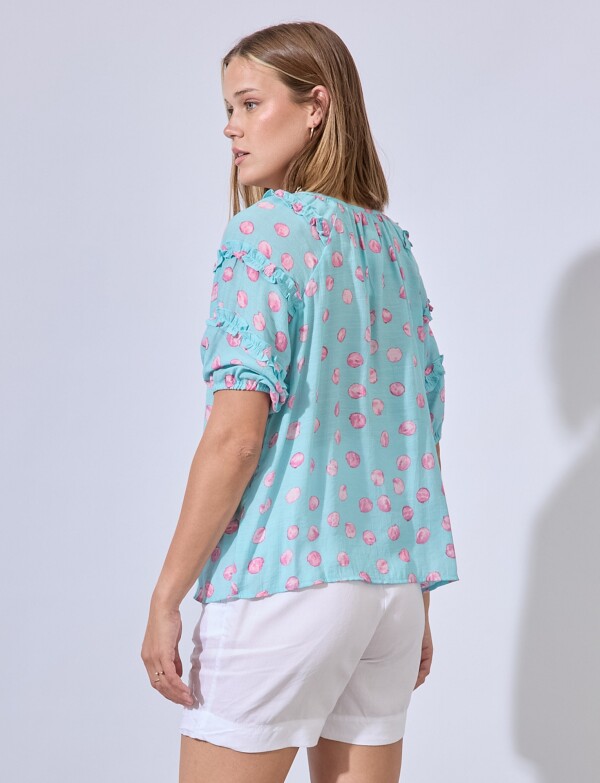 Blusa Gasa Print CELESTE/MULTI