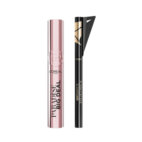 Pack L'Oreal Paris Máscara De Pestañas Big Deal + Delineador Flash Cat Eyeliner Black Pack L'Oreal Paris Máscara De Pestañas Big Deal + Delineador Flash Cat Eyeliner Black