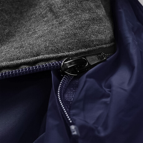 Campera Inflada Uzspace Combinada Con Capucha Hombre Azul