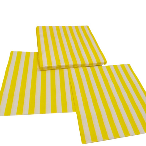 Servilleta a Rayas x20 und Amarillo