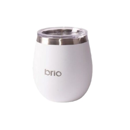 MATE CON TAPA ACERO INOX BLANCO Blanco
