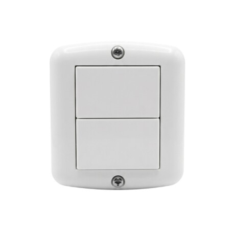 CAJA EXTERIOR CON 2 INTERRUPTORES UNIPOLARES ATENEA Caja Exterior con 2 Interruptores Unipolares Atenea Blanco