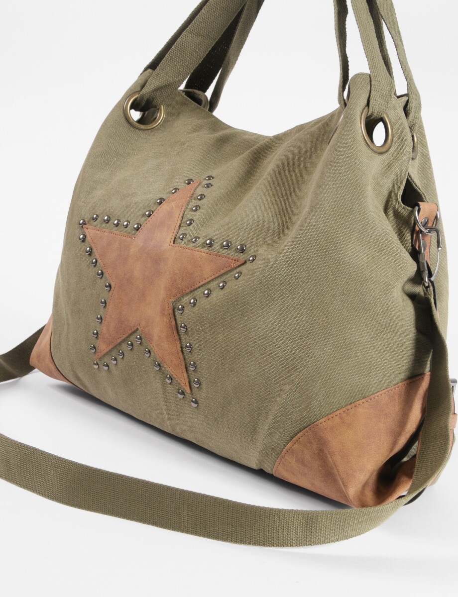 Bolso oversize canvas - verde 