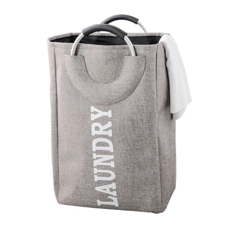 Bolsa Cesta Organizadora Plegable p/Lavandería Hogar Laundry Gris Claro