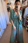 Vestido Manu de seda Tonos turquesa