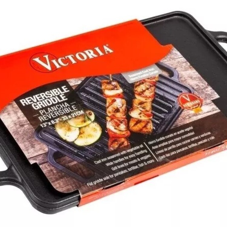 PLANCHA HIERRO ESMALTADO RECTANGULAR 21X33CM NEGRO