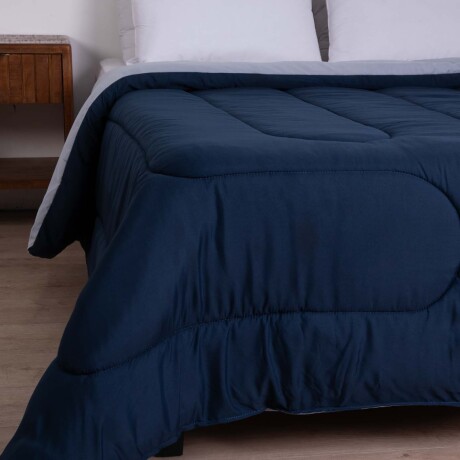 ACOLCHADO 1 PLAZA MICROFIBRA AZUL DUO REVERSIBLE