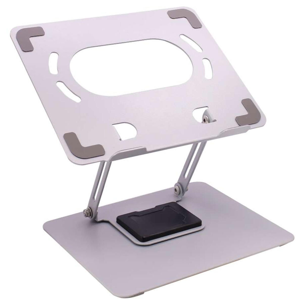 Soporte Regulable Giratorio Notebook Acero 360° Base 26x21cm - Color Gris 