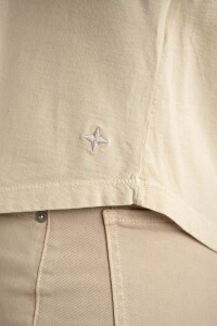 Remera Algodon Lavado Arena