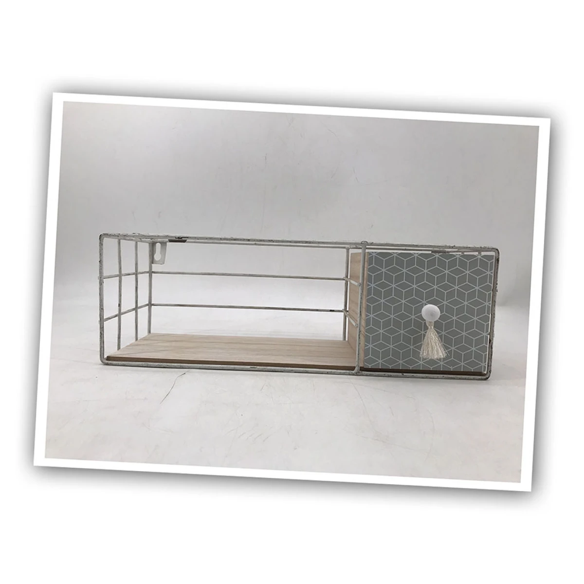 ORGANIZADOR DE ESCRITORIO MADERA 36x13x12CM GRIS 