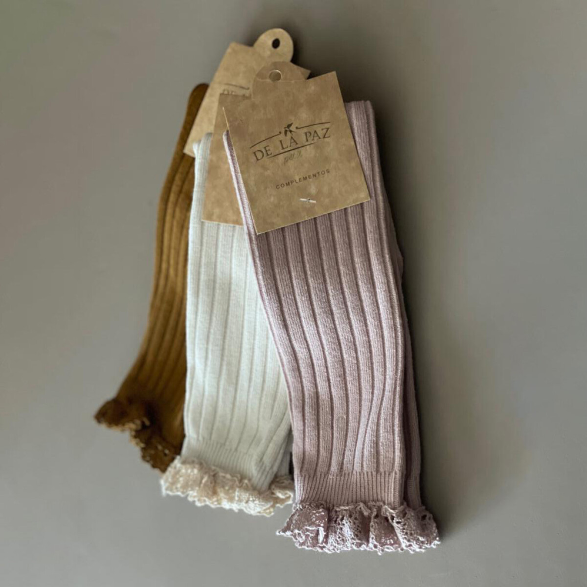 Medias Puntilla Canalé - Rosa Pastel 
