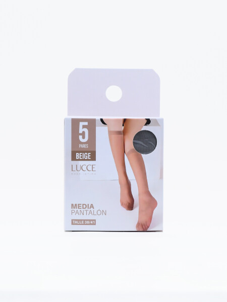 MEDIAS PANTALÓN - PACK X 5 NATURAL