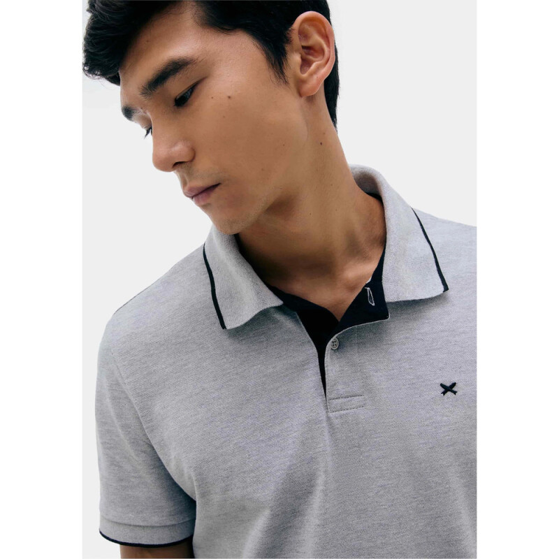 CAMISA POLO MM MASC CINZA CLARO