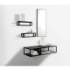 MUEBLE AUXILIAR DE ALUMINIO NEGRO MATE - 60.1X15.1X15.6 000