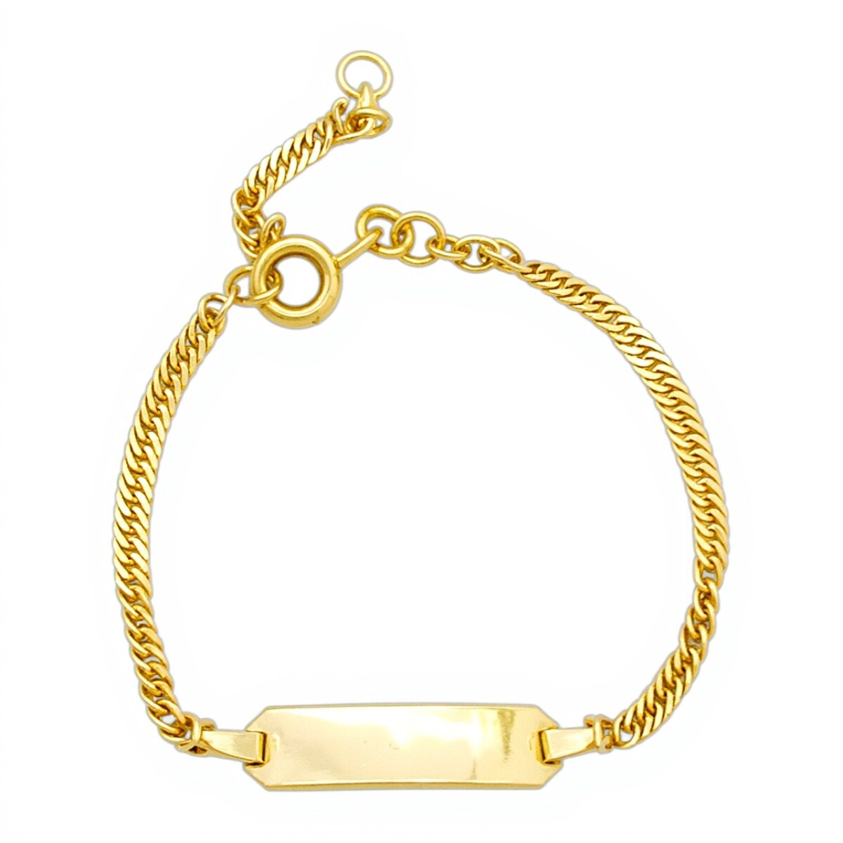 Pulsera Identidad Singapur-Oro bajo-Sin Piedra-PU8018 - sinpiedra 