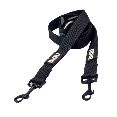 CORREA DOBLE ENGANCHE REGULABLE 47 A 71 CM . NEGRO
