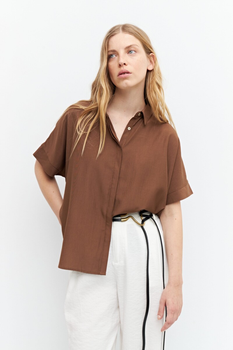 Camisa manga corta chocolate