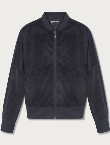 CAMPERA DE FELPA - NEGRO NEGRO