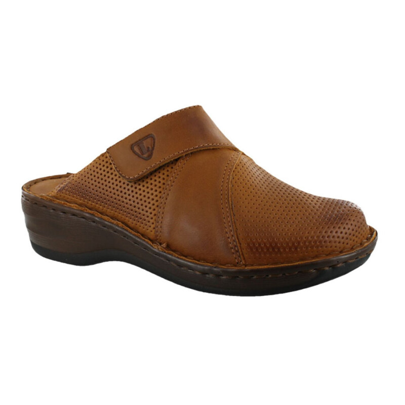 Zuecos de Mujer Lombardino Lexus Dama Marrón Coñac (Nobuk)