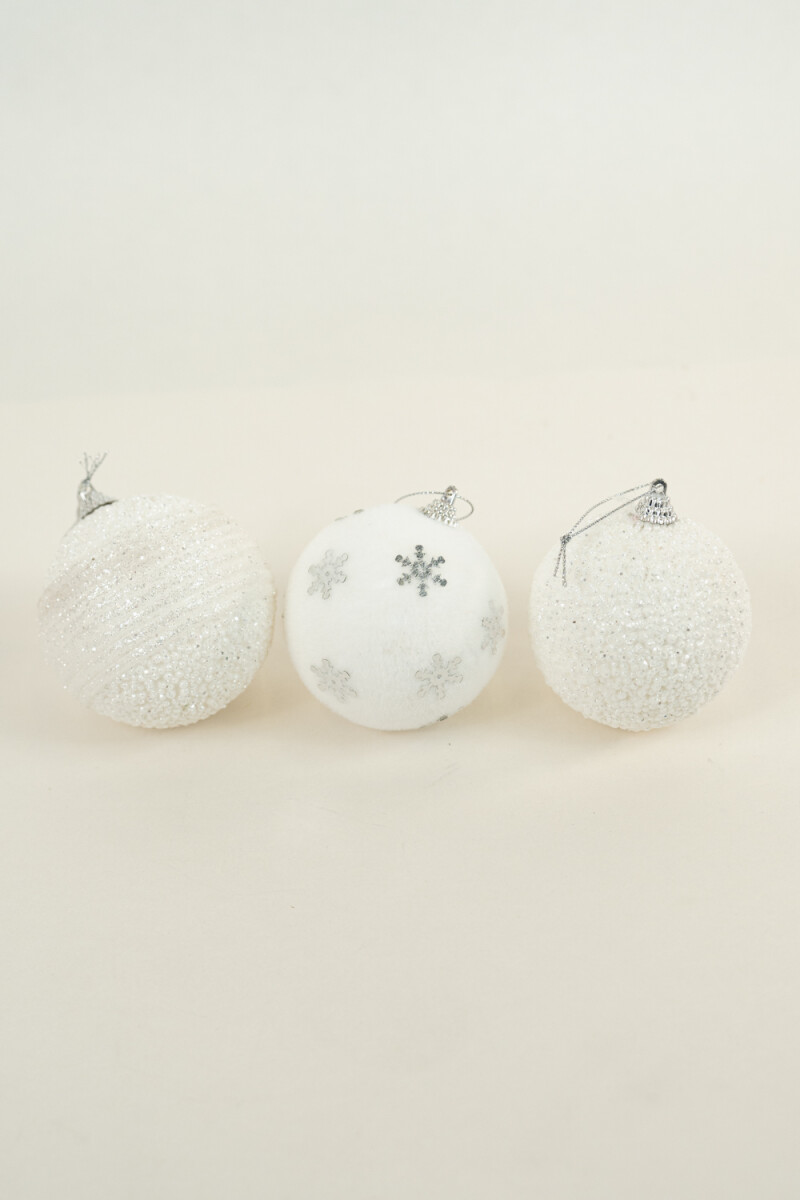 Colgante Esferas Silver, 3un. - Color Unico 