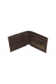 billetera de cuero grande Chocolate