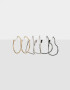 Aros Argollas Set Mix plaiting Set De Argollas - Combinacion Tricolor