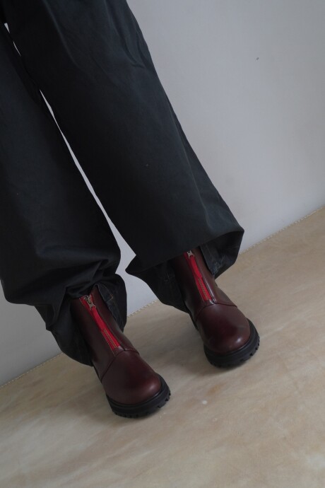 Front Zip Red