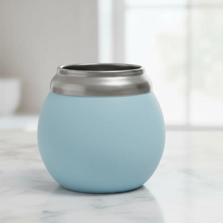 Mate Chico con Doble Pared en Acero Inoxidable 120Ml Comet Celeste