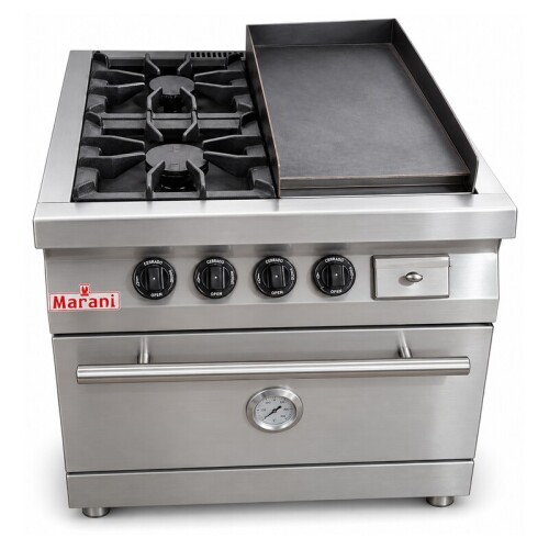 Cocina Industrial a Gas con 2 Hornallas, Plancha y Horno Marani Cocina Industrial a Gas con 2 Hornallas, Plancha y Horno Marani