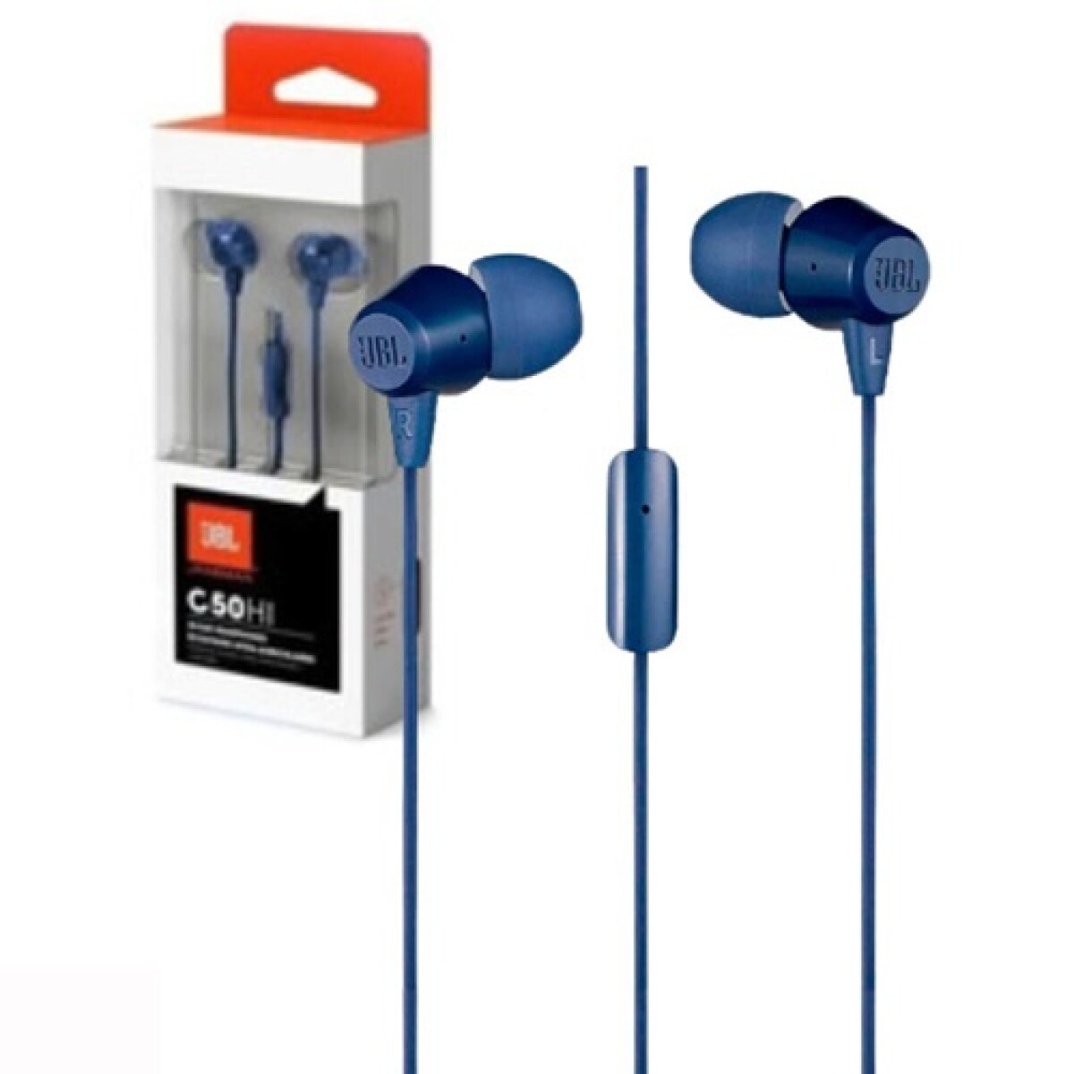 Auriculares JBL C50HI In Ear Wired Blue 