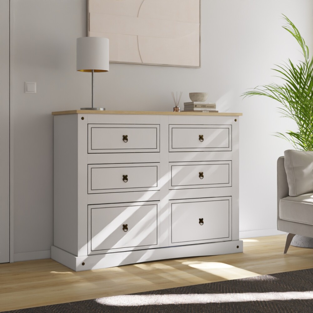 Comoda 6 Cajones Linea Mexicana Comoda 6 Cajones Linea Mexicana