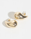 Aros Colgantes Cortos Metal Aros Gota Chunky Grandes - Dorado