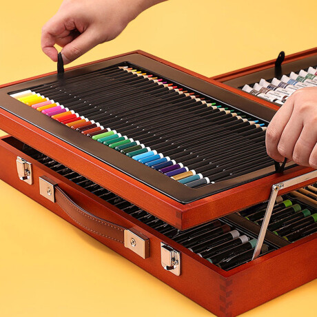 Set Arte Madera 174p Dibujo Valija Escolar Marcador - El Rey Esc002001