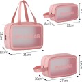 Estuche Neceser Washbag 3 Piezas Rosa