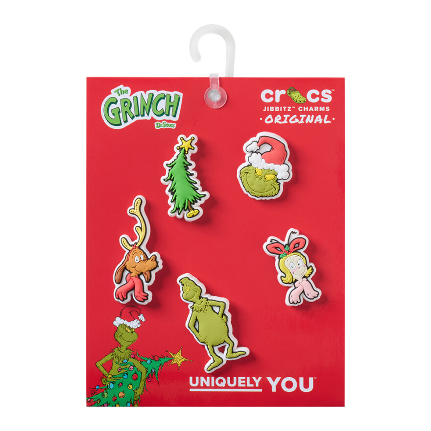 Jibbitz The Grinch 5 Pack Unisex Multicolor