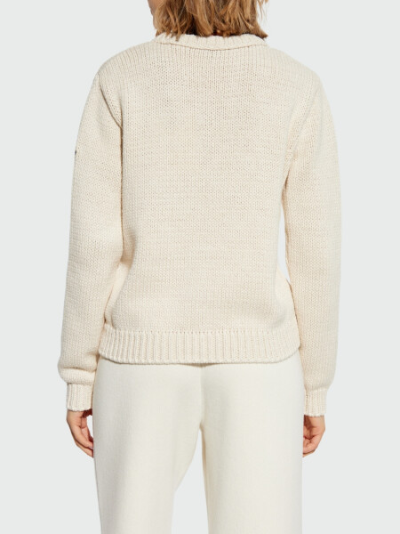 Moncler - Suéter con Bordado Blanco