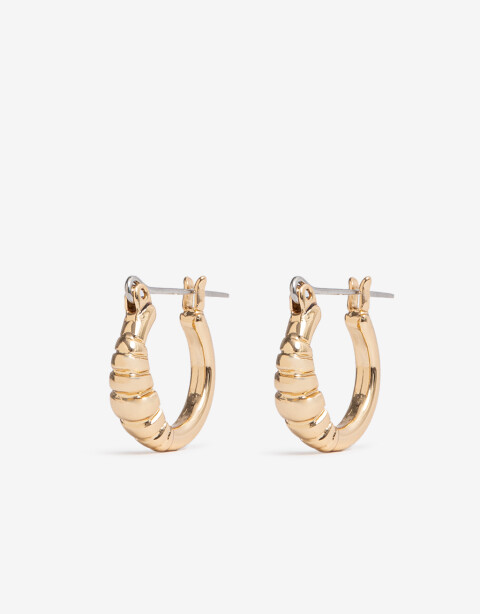 Aros Argollas Metal Argollas De Metal Bañado En Oro - Dorado