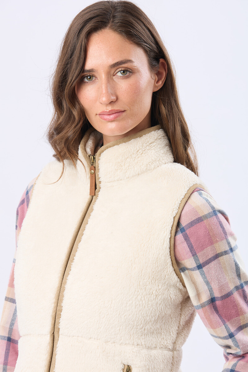 CHALECO SHERPA SUAVE - Natural 