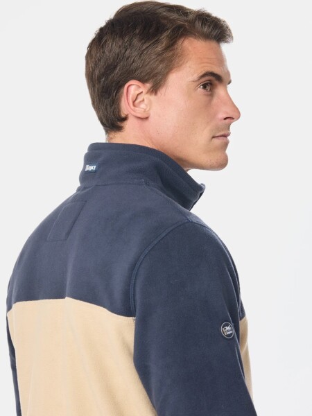 BUZO LEGACY 5537 1/2 CIERRE BICOLOR BEIGE