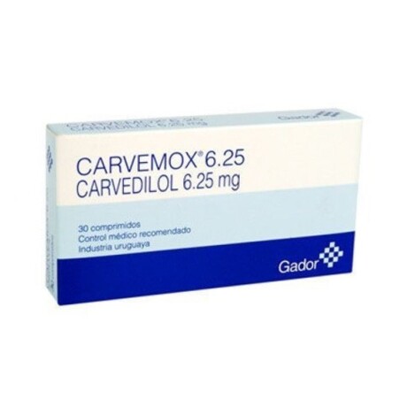 Carvemox 6,25mg x 30 COM Carvemox 6,25mg x 30 COM