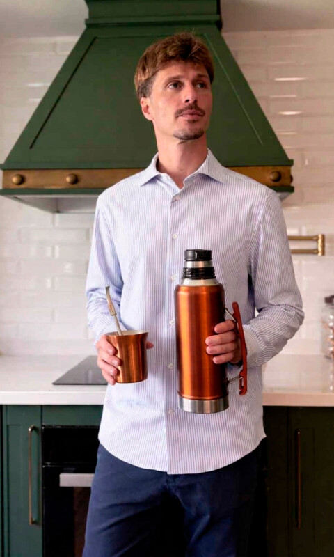 TERMO OMAN con tapa tipo mate BRONCE