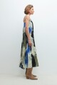 Maxi vestido estampado multicolor