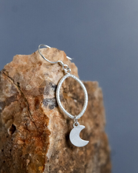 Caravanas moon PLATEADO