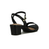 Beira Rio Sandalia Casual Taco Medio C/ Broche Negro