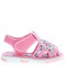 Sandalia de Niña Mini Miss Carol CANI con tela estampada y velcro Rosado