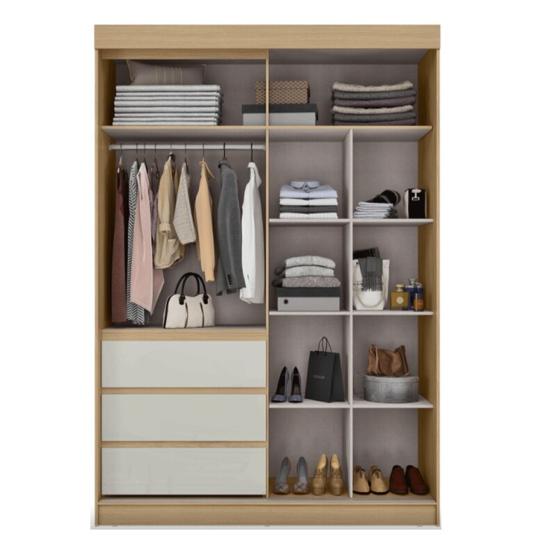 Ropero Guarda Ropas De 3 Puertas 3 Cajones Bagda Con Espejo Ropero Guarda Ropas De 3 Puertas 3 Cajones Bagda Con Espejo