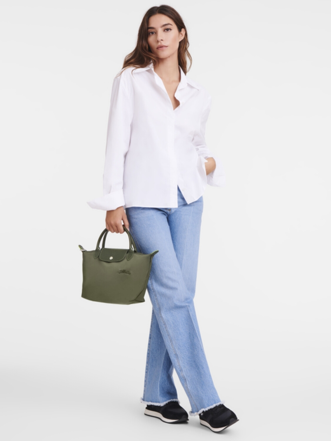 LONGCHAMP - Tote Bag Le Pliage Green S Azul medio