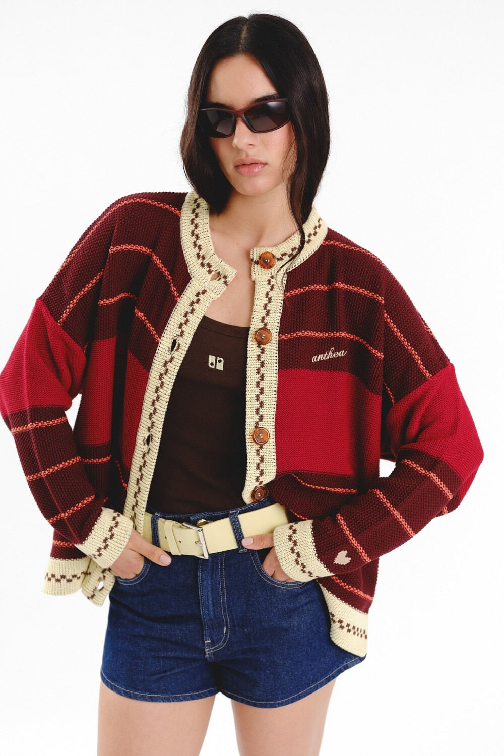 Cardigan Glory SS27 Bordó