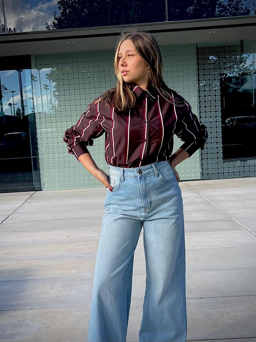 Camisa oversize manga larga Lucinda - Rayado 